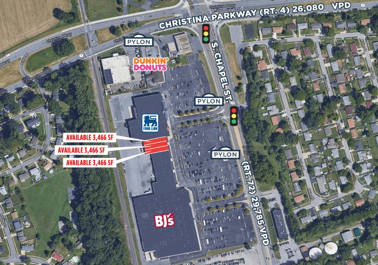 Pencader Plaza  |  100 Pencader Plaza  |  Newark, DE  |  Retail, Shopping Center  |  10,398 SF For Lease  |  3 Spaces Available