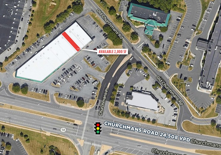 Churchmans Place  |  1109 Churchmans Road  |  Newark, DE  |  Strip Center, Retail  |  4,000 SF For Lease  |  2 Spaces Available