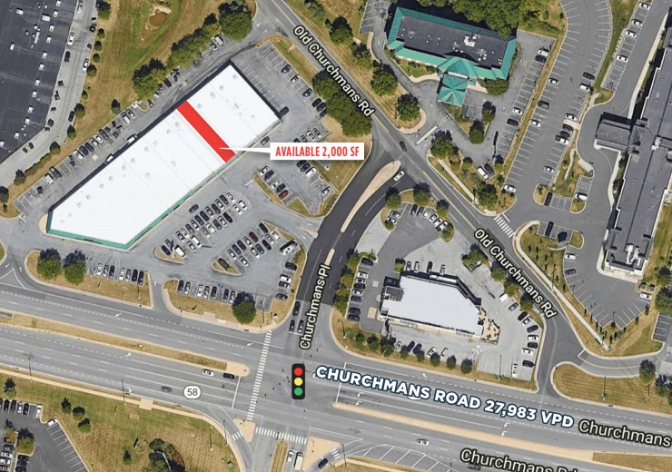 Churchmans Place  |  1109 Churchmans Road  |  Newark, DE  |  Strip Center, Retail  |  2,000 SF For Lease  |  1 Space Available