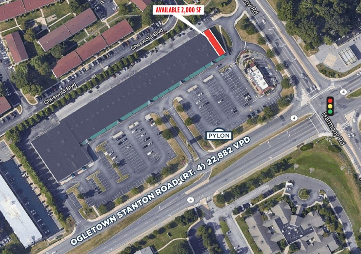 Harmony Plaza &nbsp;|&nbsp; 4102 Ogletown Stanton Rd &nbsp;|&nbsp; Newark, DE &nbsp;|&nbsp; Retail, Strip Center &nbsp;|&nbsp; 2,000 SF For Lease &nbsp;|&nbsp; 1 Space Available